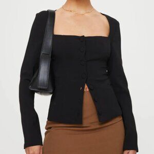 Princess Polly - Gaskin long sleeve top - black